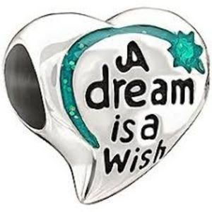 Chamilia Sterling Disney Heart "A Dream is a wish"